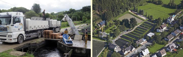 Verladestation der Forellenzucht Rameil und Aquakulturbetrieb Linn