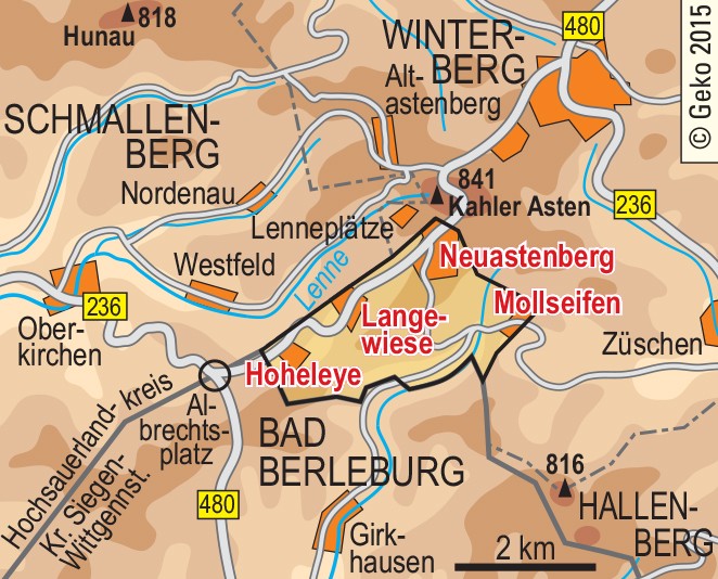 Ortsteile der Stadt Winterberg