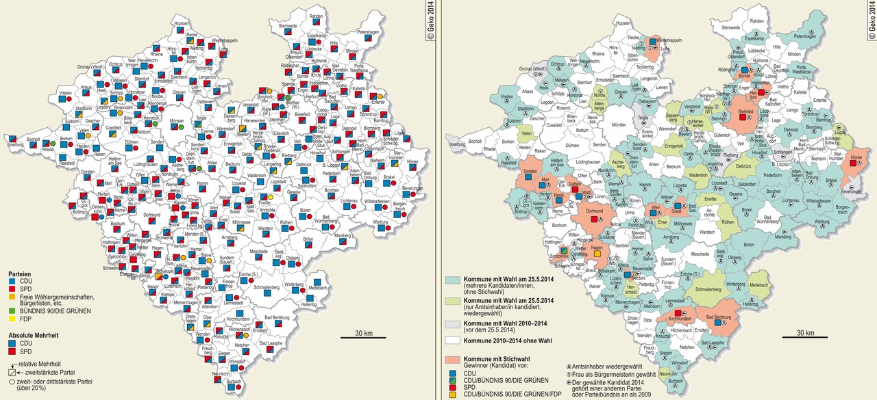 Mehrheiten in den Räten der Städte und Gemeinden und Wahl der Bürgermeister/-innen