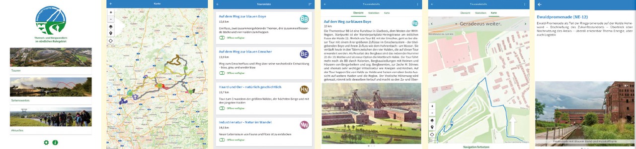 Screenshots aus der App Halden-Hügel-Navi