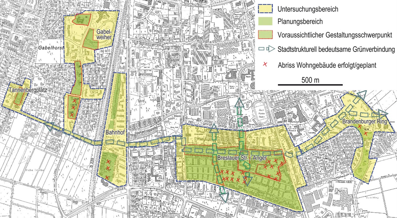 Überblick über das ''Soziale Stadt''-Gebiet in Espelkamp