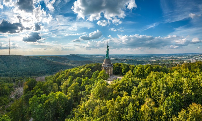 Foto vom Hermannsdenkmal mit Blick aus südlicher Richtung