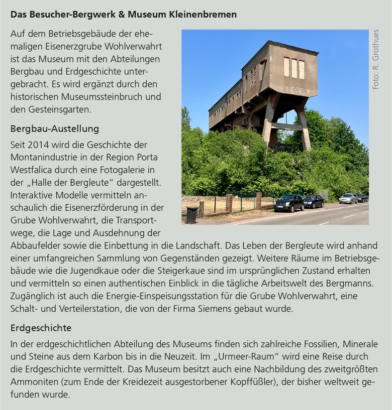 Infokasten: Das Besucher-Bergwerk & Museum Kleinenbremen