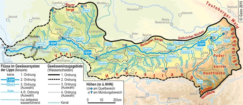 Die Lippe und ihr Gewässereinzugsgebiet