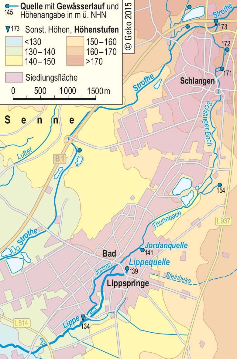 Quellbereich und obere Bäche